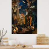 The Hermit card illustration - alchemy art Poster (Keuken)