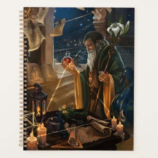 The Hermit Tarot card - alchemy fantasy art Planner (Voorkant)