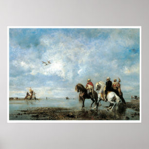 The Heron Hunt (Algerije), 1865 Eugene Fromentin Poster
