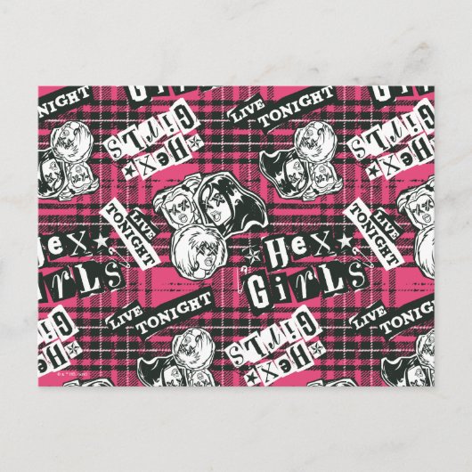 The Hex Girls Punk Plaid Pattern Briefkaart (Voorkant)