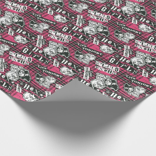 The Hex Girls Punk Plaid Pattern Cadeaupapier (Hoek)
