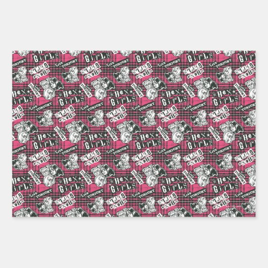 The Hex Girls Punk Plaid Pattern Inpakpapier Vel (Voorkant)
