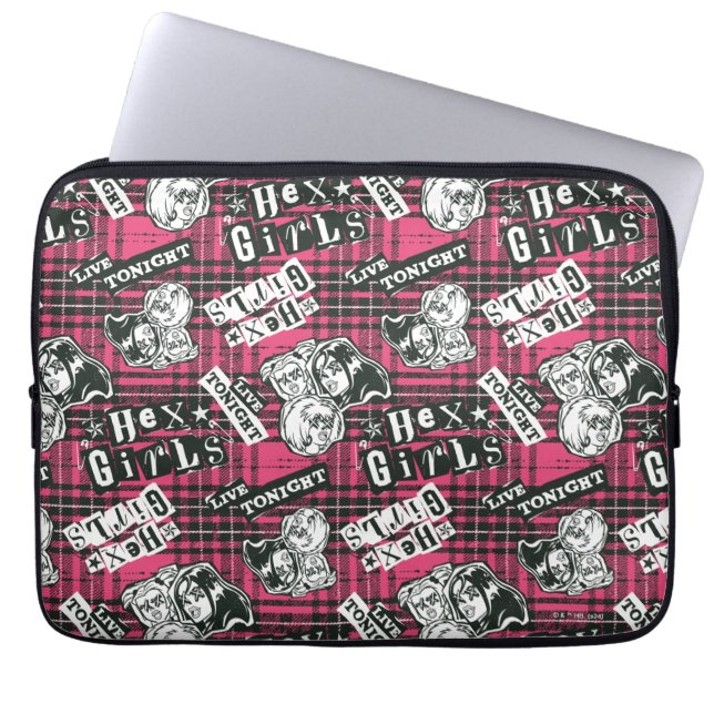 The Hex Girls Punk Plaid Pattern Laptop Sleeve (Voorkant)