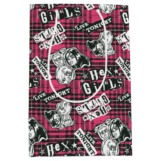 The Hex Girls Punk Plaid Pattern Medium Cadeauzakje (Voorkant)
