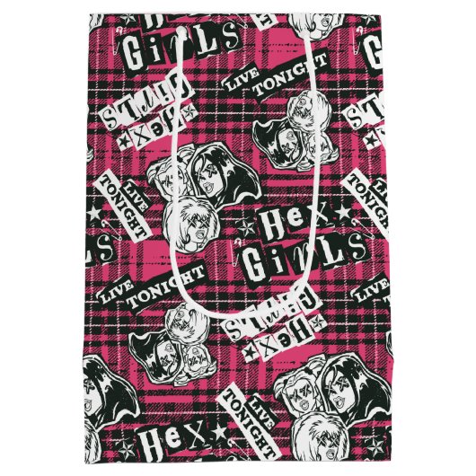 The Hex Girls Punk Plaid Pattern Medium Cadeauzakje (Achterkant)