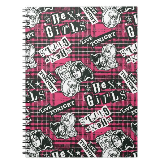 The Hex Girls Punk Plaid Pattern Notitieboek (Voorkant)