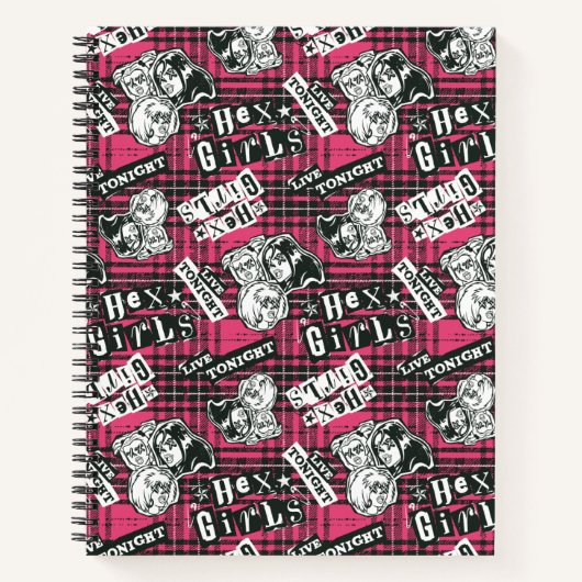 The Hex Girls Punk Plaid Pattern Notitieboek (Voorkant)