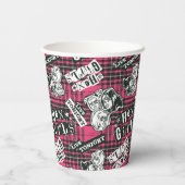 The Hex Girls Punk Plaid Pattern Papieren Bekers (Achterkant)