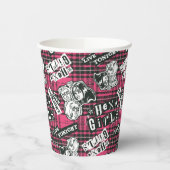 The Hex Girls Punk Plaid Pattern Papieren Bekers (Links)