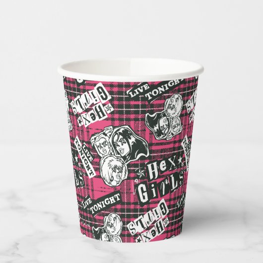 The Hex Girls Punk Plaid Pattern Papieren Bekers (Links)