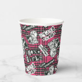 The Hex Girls Punk Plaid Pattern Papieren Bekers (Rechts)