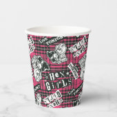 The Hex Girls Punk Plaid Pattern Papieren Bekers (Voorkant)