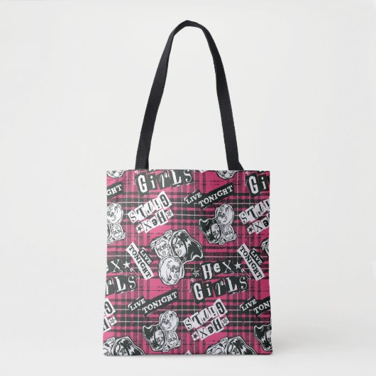 The Hex Girls Punk Plaid Pattern Tote Bag (Voorkant)