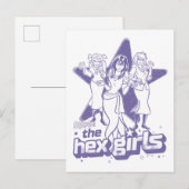 The Hex Girls zijn de hoofdrolspelers Briefkaart (Voorkant / Achterkant)