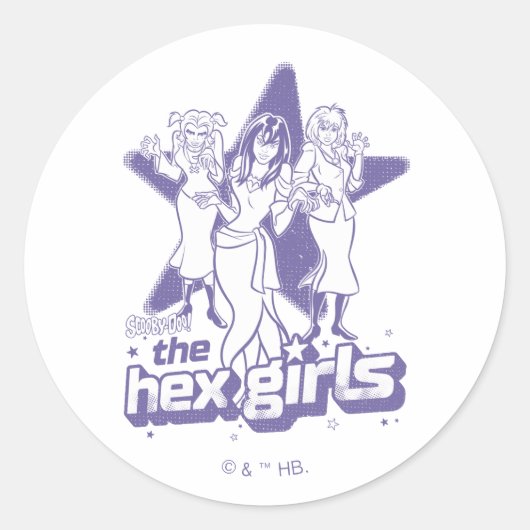 The Hex Girls zijn de hoofdrolspelers Ronde Sticker (Voorkant)