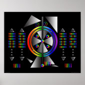 "The Hexagram Pup" Abstract I Ching & Chakra Art Poster (Voorkant)