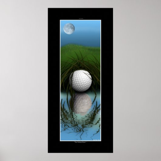 "The Hiding Place" - Funny Golf Art Poster (Voorkant)