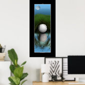 "The Hiding Place" - Funny Golf Art Poster (Thuiskantoor)
