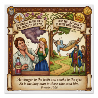 The High Cost of Laziness - Proverbs 10:26 Perfect Poster
