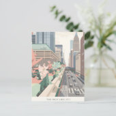 The High Line NYC Pastel Kunst Briefkaart (Staand voorkant)