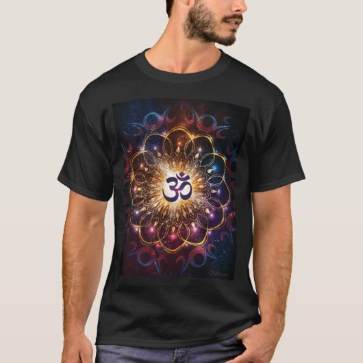 The higher power of Om sacred geometry T-shirt (Voorkant)