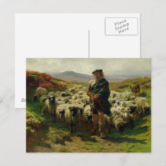 The Highland Shepherd, 1859 Briefkaart (Voorkant / Achterkant)