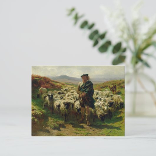 The Highland Shepherd, 1859 Briefkaart (Staand voorkant)