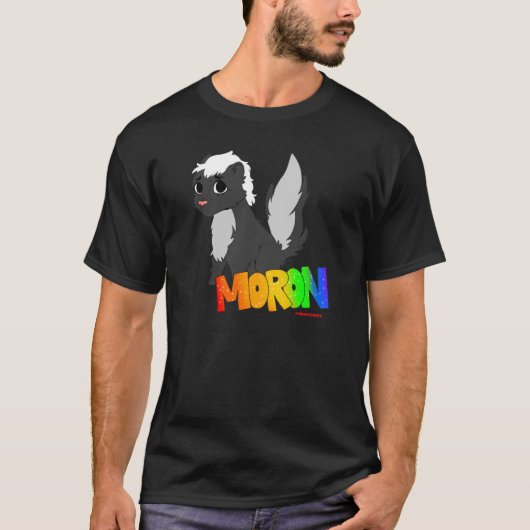 The Hike Skunk- Moron Mannen T-Shirt (zwart) (Voorkant)