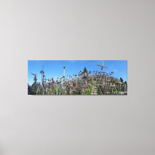 The Hill of Crosses of Northern Litouwen Canvas Afdruk (Voorkant)