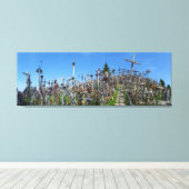 The Hill of Crosses of Northern Litouwen Canvas Afdruk (Insitu (Houten vloer))