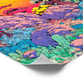 "The Hill of Sorrows" Kleurrijke levendige close-u Poster (Hoek)