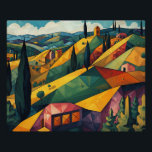 The Hill Shines Bright Perfect Poster<br><div class="desc">This digital art piece is an abstract adaptation of a hillside anywhere in the world maybe like in Italy or Spain or even the United States. This colorful depiction can light up any room with these multitude of colors. it can be envisioned on any wall of any color. Display this...</div>