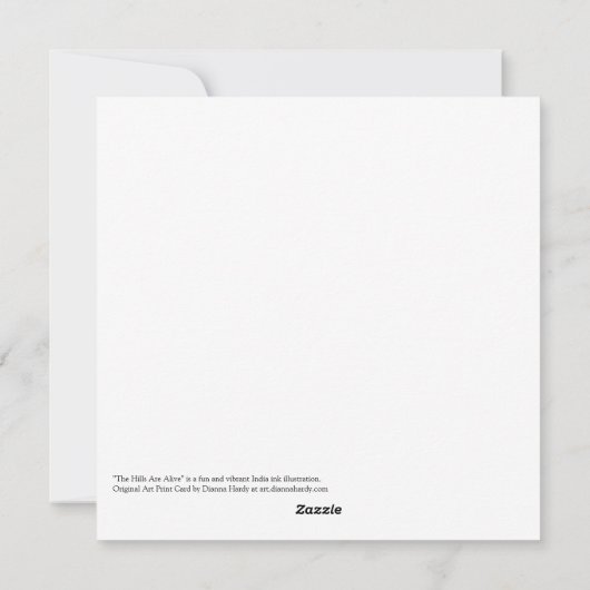 The Hills Are Alive - Kunstdruk Kaart (Achterkant)