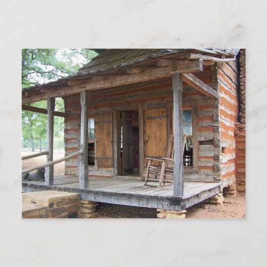 The Himes Log House - Euless, Texas Briefkaart (Voorkant)