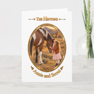 The Hintons Annie en Scout Horse Art Card Kaart