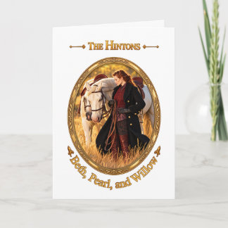 The Hintons Beth Pearl en Willow Horse Art Kaart