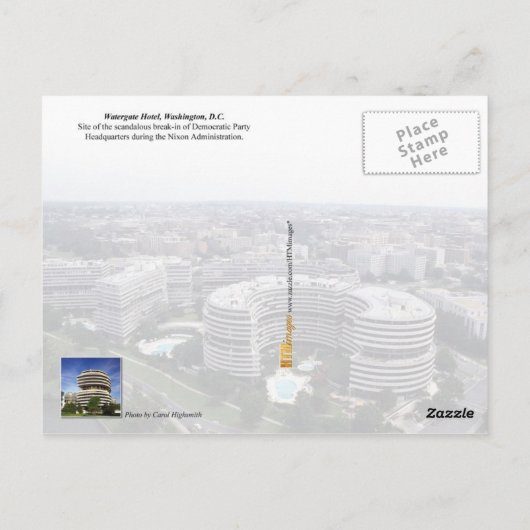 The Historic Watergate Hotel, Washington D.C. Briefkaart (Achterkant)