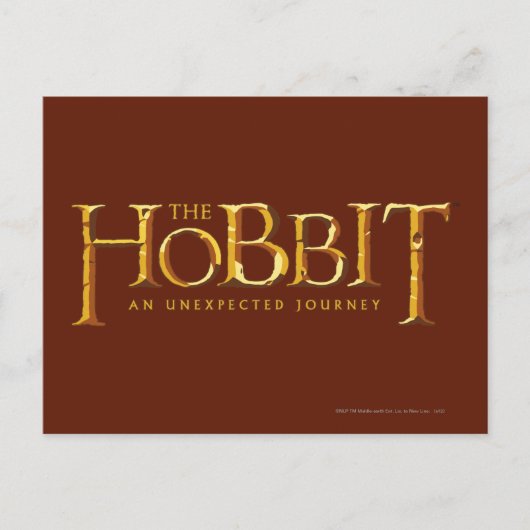 The Hobbit Logo Gold Briefkaart (Voorkant)