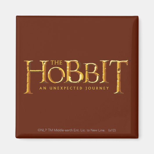 The Hobbit Logo Gold Magneet (Voorkant)