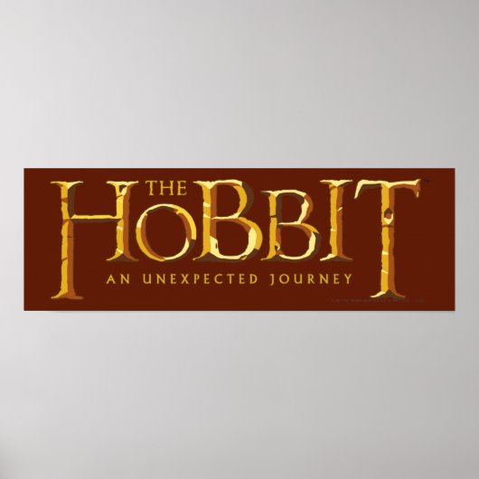 The Hobbit Logo Gold Poster (Voorkant)
