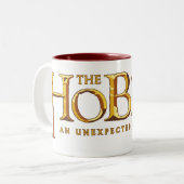 The Hobbit Logo Gold Tweekleurige Koffiemok (Voorkant links)