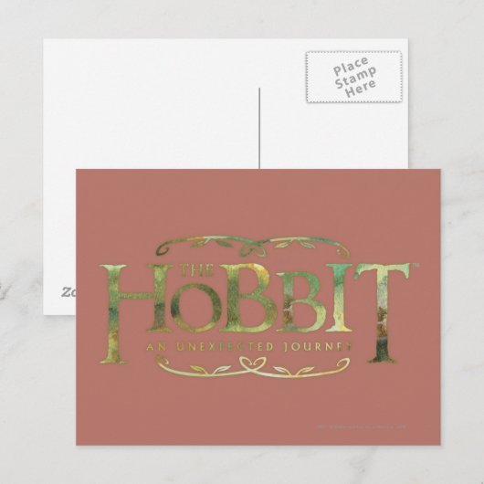 The Hobbit Logo Green Briefkaart (Voorkant / Achterkant)