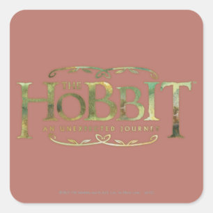 The Hobbit Logo Green Vierkante Sticker