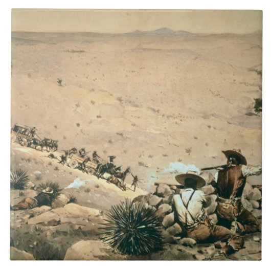 'The Hold Up', c.1900 (olie op canvas) Tegeltje (Voorkant)