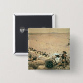 'The Hold Up', c.1900 (olie op canvas) Vierkante Button 5,1 Cm (Voorkant /achterkant)