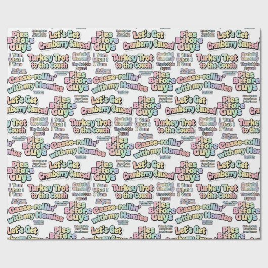 The Holiday Feast Fun Wrapping Paper Cadeaupapier (Vlak)