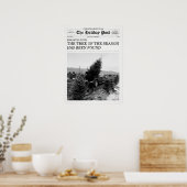 The Holiday Post Krantenkerstboomgaard Poster (Keuken)