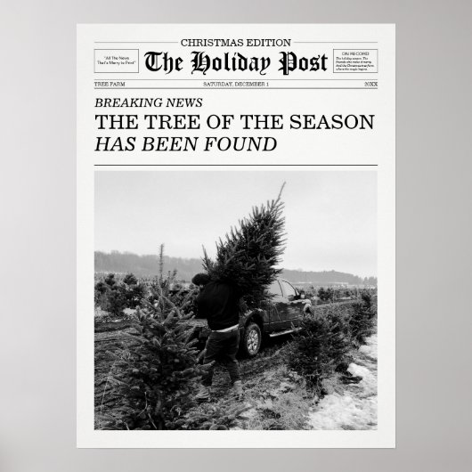 The Holiday Post Krantenkerstboomgaard Poster (Voorkant)
