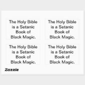 The Holy Bible is Black Magic Hankamer Artjunkhaus Rechthoekige Sticker (Vel)