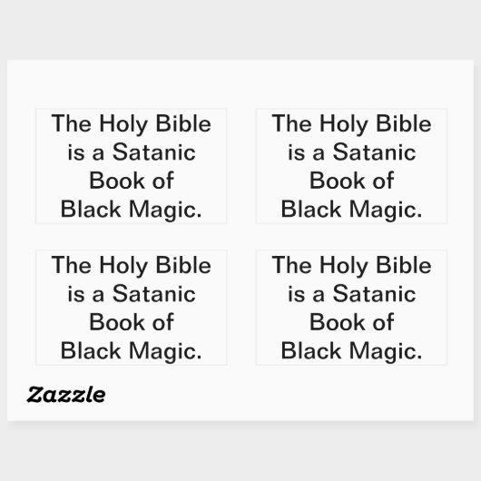 The Holy Bible is Black Magic Hankamer Artjunkhaus Rechthoekige Sticker (Vel)